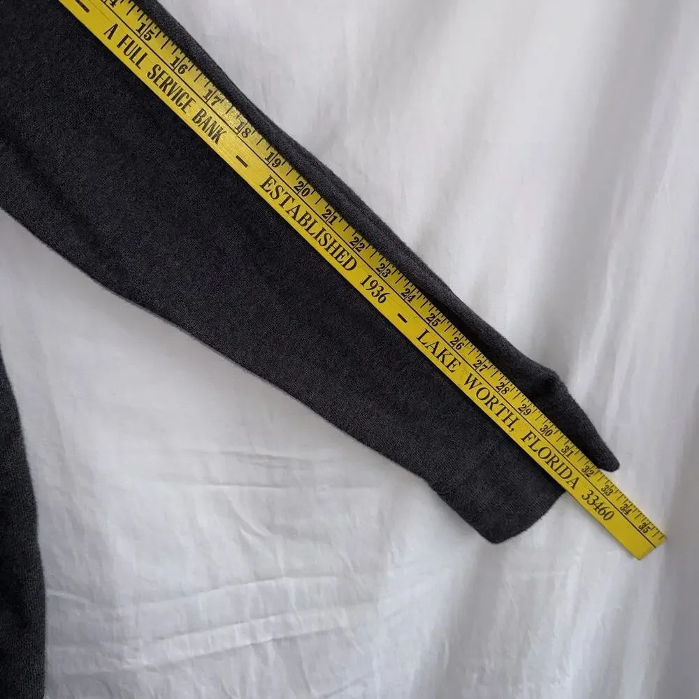 Banana Republic Slub Double Knit Charcoal Gray Crew Neck Long Sleeve T Shirt XXL